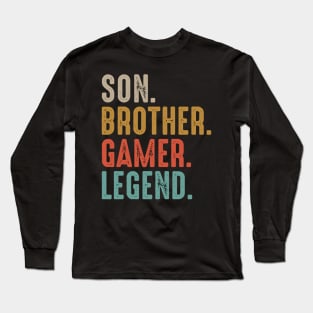 Christmas Gift For Gaming Teenage Boys & Kids Gamer Brother Long Sleeve T-Shirt